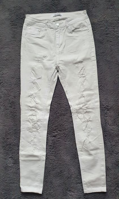 Spodnie jeansowe białe