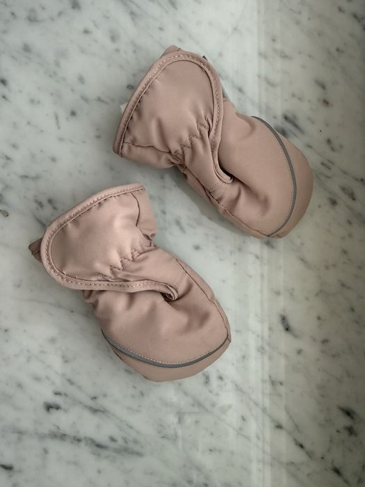 Różowe rękawiczki ocieplane niemowlece h&m 62/68