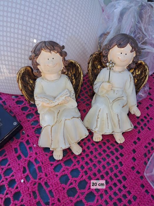 Dois anjinhos ceramica