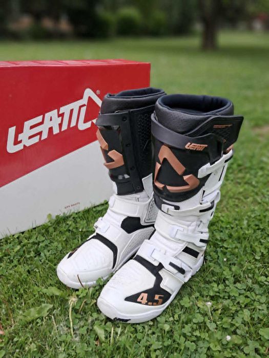 Leatt 4.5 White/Gold 43 Buty Cross Enduro MX Motocross Hard Enduro
