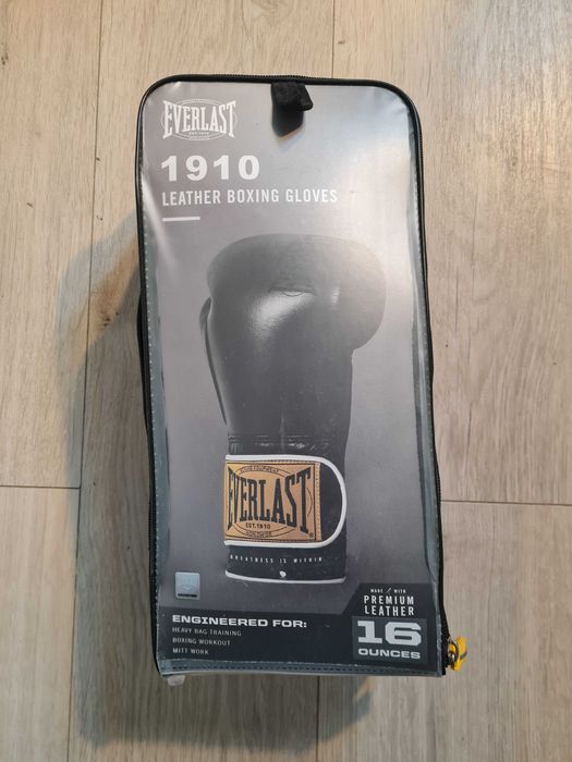 NOWE Rękawice bokserskie EVERLAST BLACK 16 oz