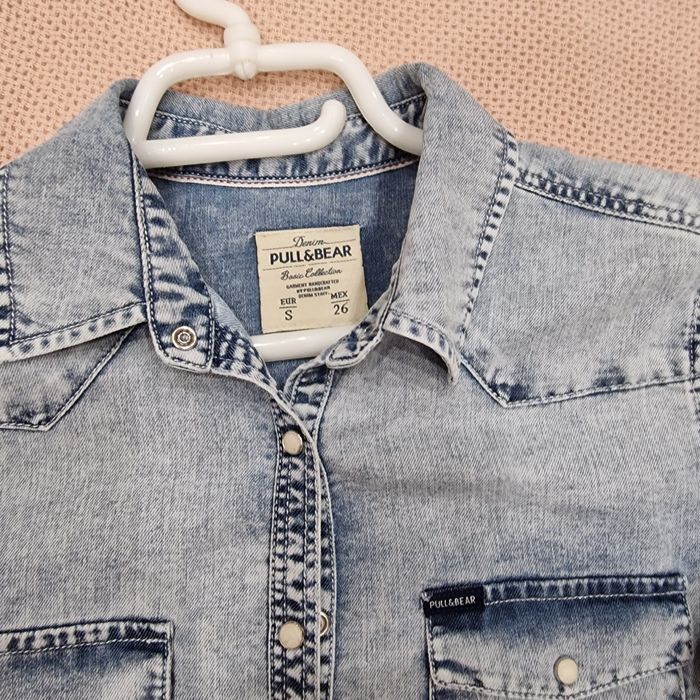 Джинсова рубашка pullsbear