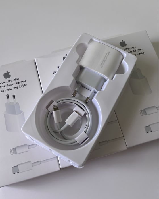 Оригинал комплект Быстрой зарядки iPhone 14 20w Apple type c lightning