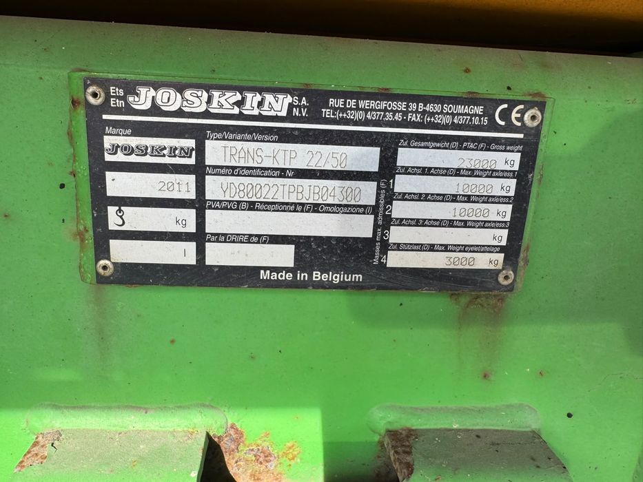 Rezerwacja Przyczepa budowlana joskin 22/50 27/55