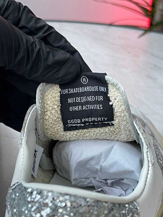 Кросівки Golden Goose GGDB Ballstar White Silver Glitter premium