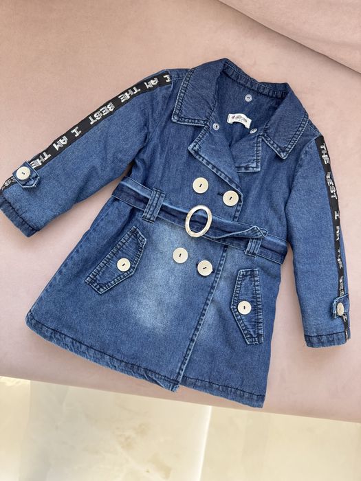 Джинсовий тренч/пальто для дівчинки 2-3 рочки.
