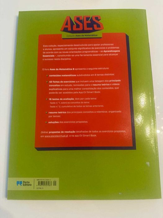 Livro exercícios Matemática - Ases da Matemática 8º