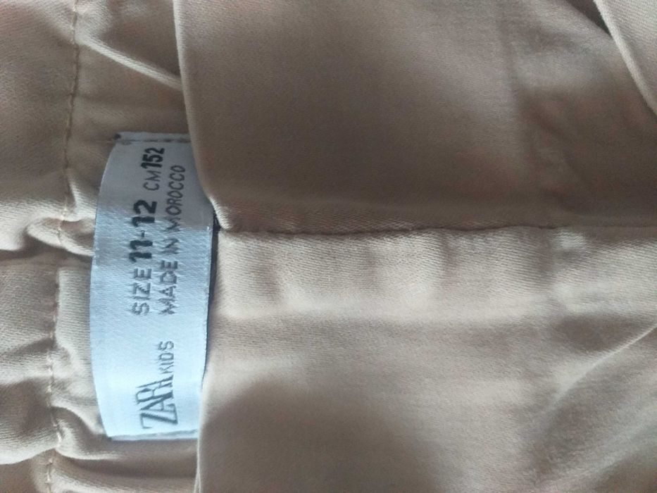 Calças beije em sarja, da ZARA KIDS 11-12 anos