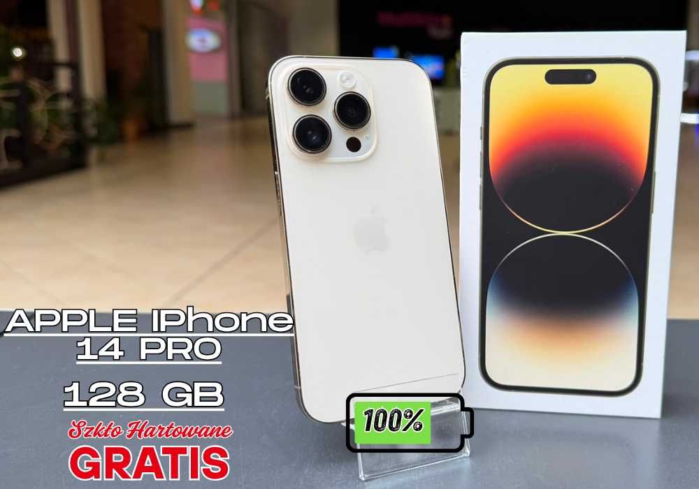 Apple iPhone 14 PRO | 128 GB | Kondycja baterii 100% | szkło GRATIS !