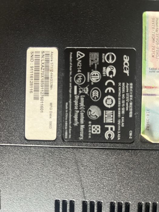 Portatil acer aspire