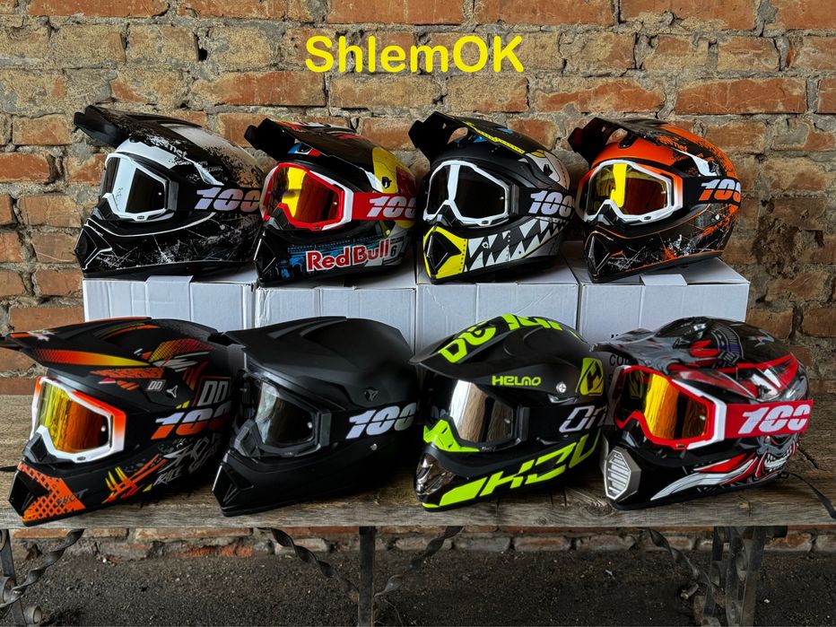 Эндуро кроссовый мото шлем