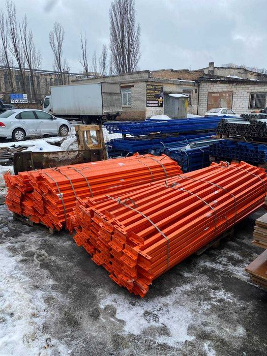 Стелажі для складу під полички та палети. Нові та вживані. В наявності.