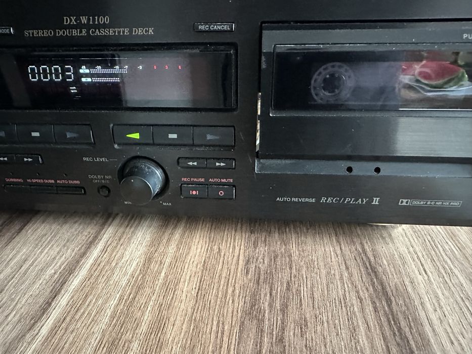 Magnetofon dwukasetowy Akai DX-W 1100.  Proszę przeczytać opis