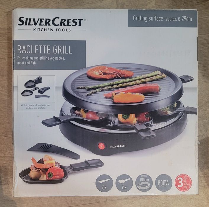 Raclette Grill elektryczny SilverCrest czarny 800W