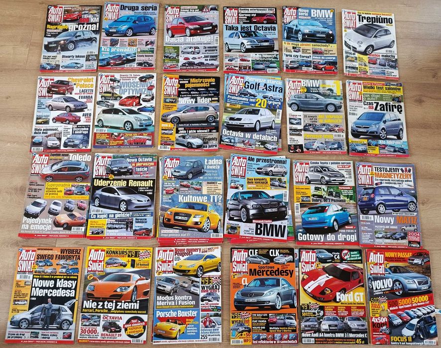 gazety motoryzacyjne Auto Świat 2004  rocznik bez 4 numerów