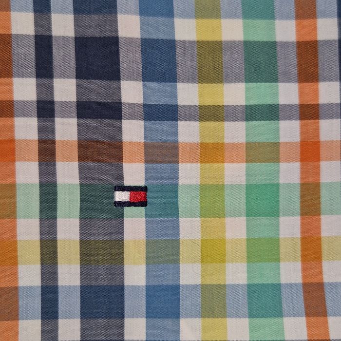 Tommy Hilfiger oryginalna koszula kratka krótki rękaw L
