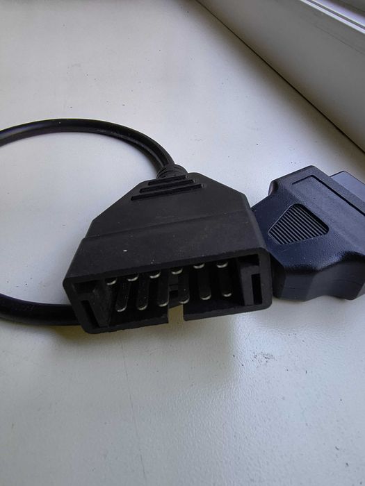 Перехідник GM 12 pin OBD2 16 pin адаптер для діагностики авто Opel, Chevrolet, Daewoo (старі моделі)