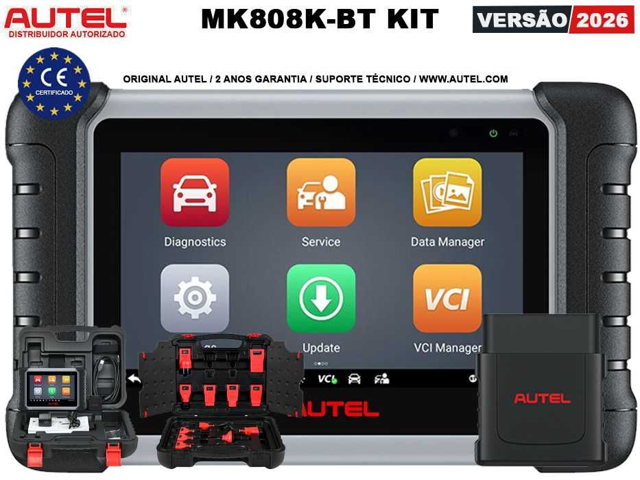 Autel MK808K-BT KIT Máquina Diagnóstico OBD Original PT/Oficinas NOVO