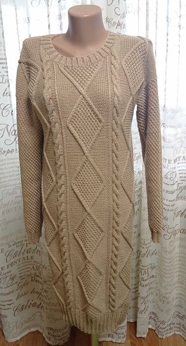 Платье-свитер, вязаное платье, сукня-светр, тепла сукня.