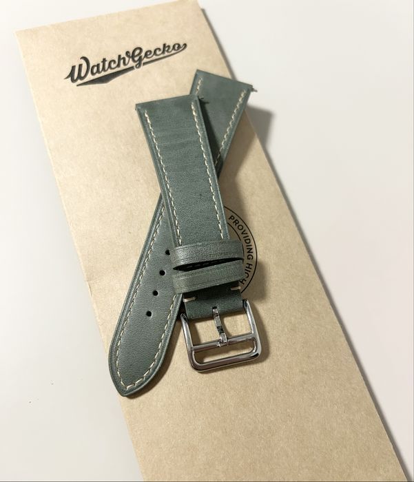 JAK NOWY Pasek 22 mm WatchGecko Brixham Pastel Green Crazy Horse