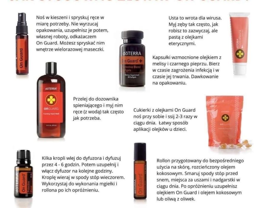 Doterra dropsy na gardlo i odporność On guard