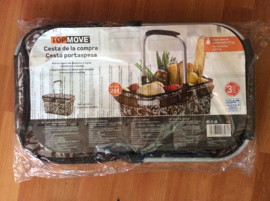 Vendo cesta para compras novo
