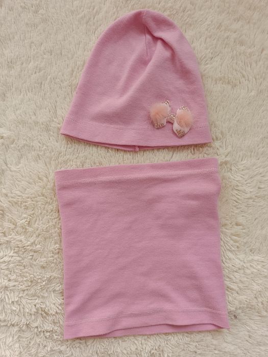 Komplet wiosenno-jesienny: czapka i komin! Rozmiar 104/110!