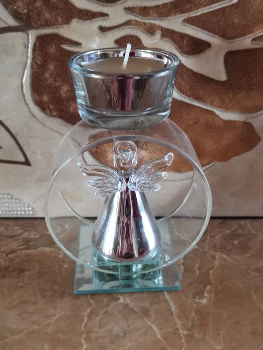 Świecznik Glassangel szkło anioł