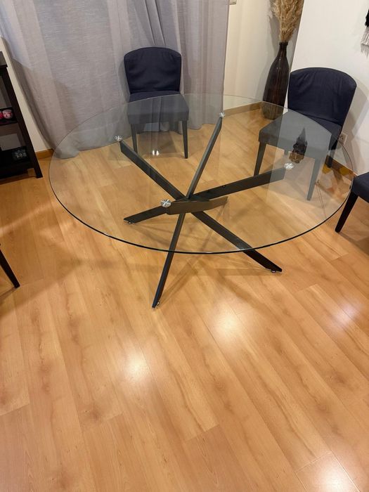 Mesa Vídro Redonda 160cm. NOVA. Vente Unique