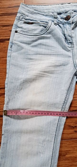 Rybaczki spodnie 3/4 jeansowe