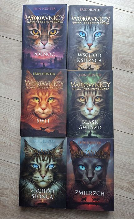 Erin Hunter Wojownicy - Nowa Przepowiednia 6 tomów - stan idealny