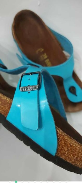 Birkenstock голубі 40р Босоніжки сандалі шльопанці в'єтнамки