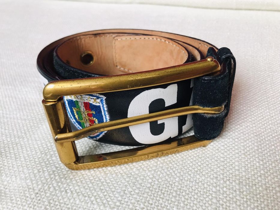 Фирменный винтажный ремень DOLCE GABBANA. Мужской ремень.  Оригинал