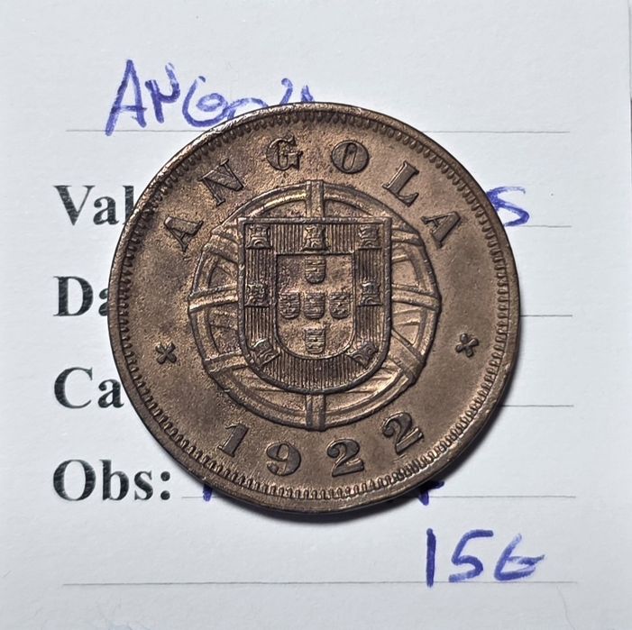 5 centavos 1922 Angola