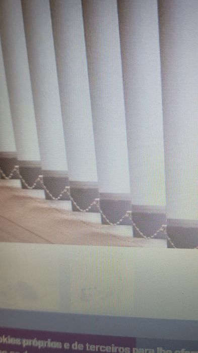 Calhas cortinas verticais