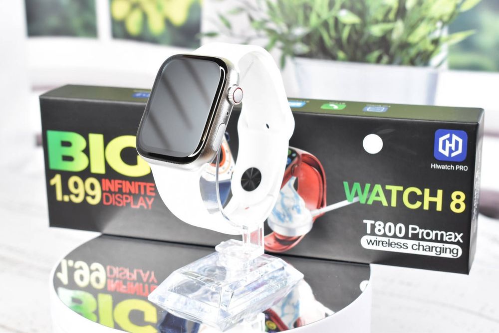 Смарт-годинник T800 Promax Smart watch 8 wireless charging White