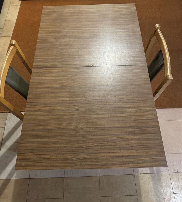 Stół rozkładany + krzesła (4szt) krzesło PRL