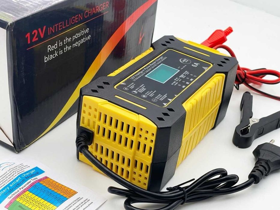 Зарядное устройство для аккумулятора 12V 6A с функцией восстановления АКБ / Интеллектуальная зарядка для автомобильного аккумулятора