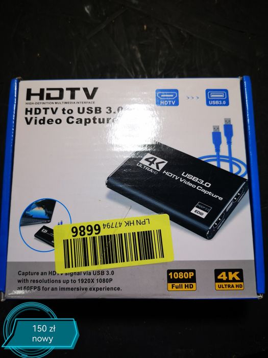 VIDEO grabber HDMI nagrywarka obrazu USB 4K OBS