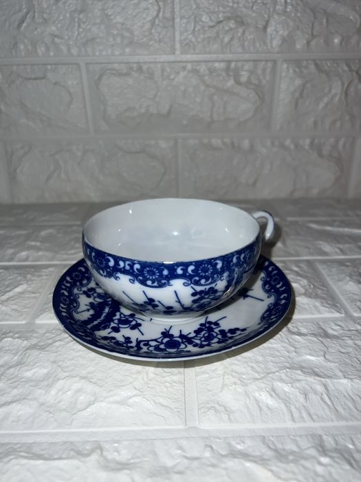 Чашка з блюдцем фарфор