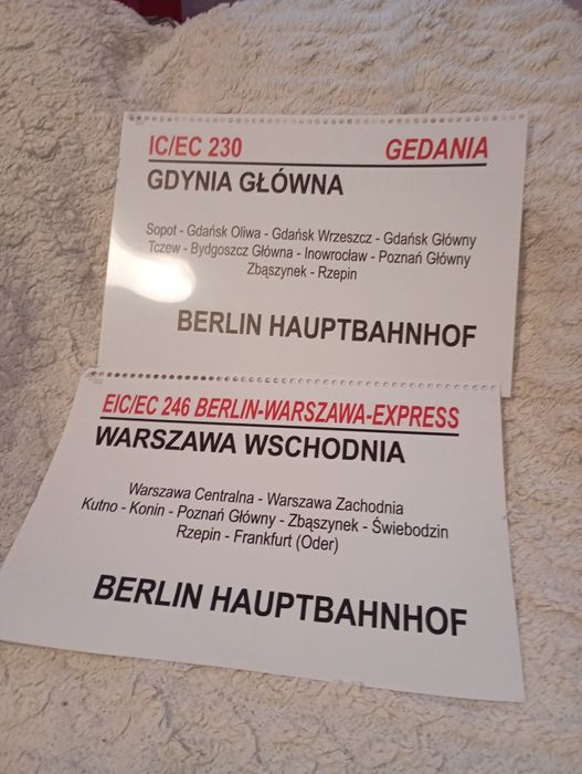 Tablice relacyjne BWE/Gedania (Laminat)