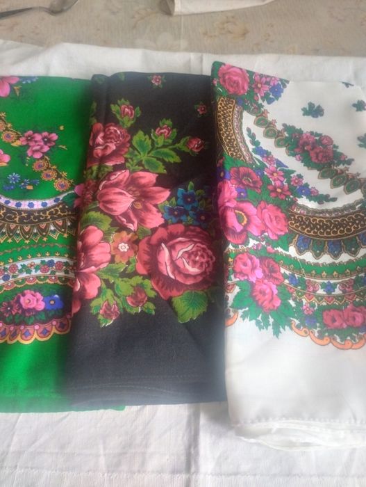 Хустка українська, часів СРСР,напівбавовна