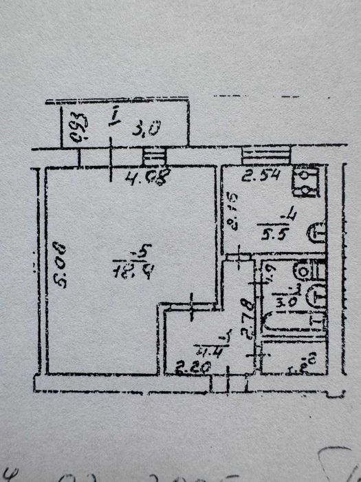 1 кімнатна квартира, 33.3м2, вул. Соборності (12 школа)