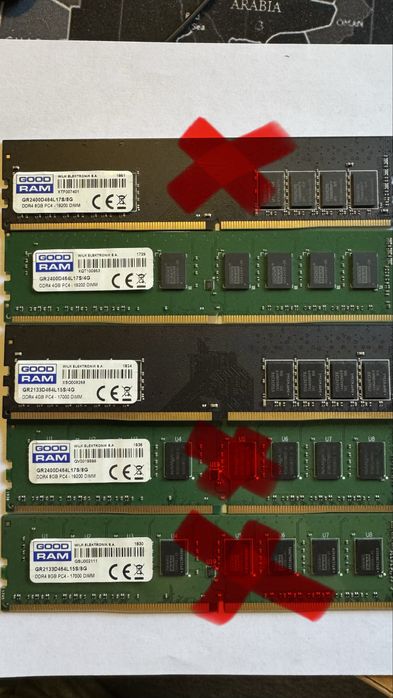оперативна пам'ять GOODRAM DDR4 4/8GB 2400/2133 GR2400D464L17S/8G