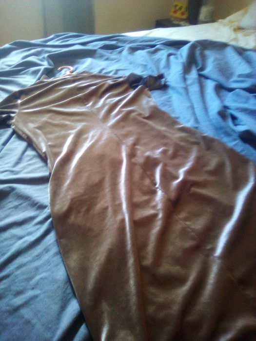 Vestido simples cinzento