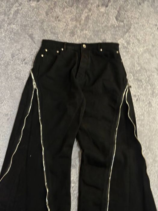 З молніями клеш джинси штани авангард rick owens drkshdw женские S M L