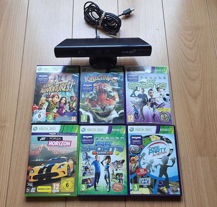 Kinect com 6 Jogos Xbox 360