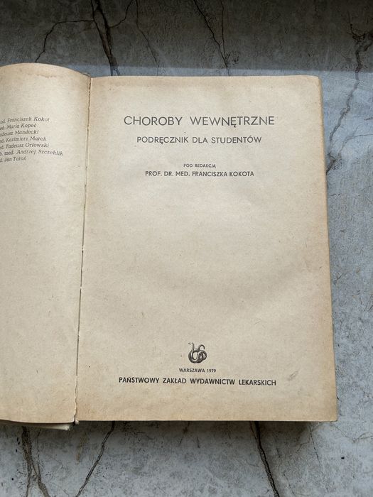 Choroby wewnętrzne 1979 Państwowy zakład wydawnictw lekarskich PRL