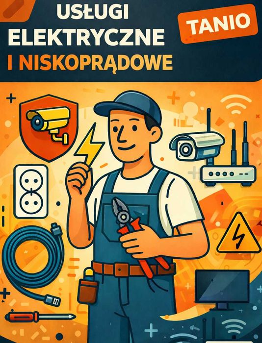 Instalacje elektryczne oraz teletechniczne sieci Lan monitoring TV