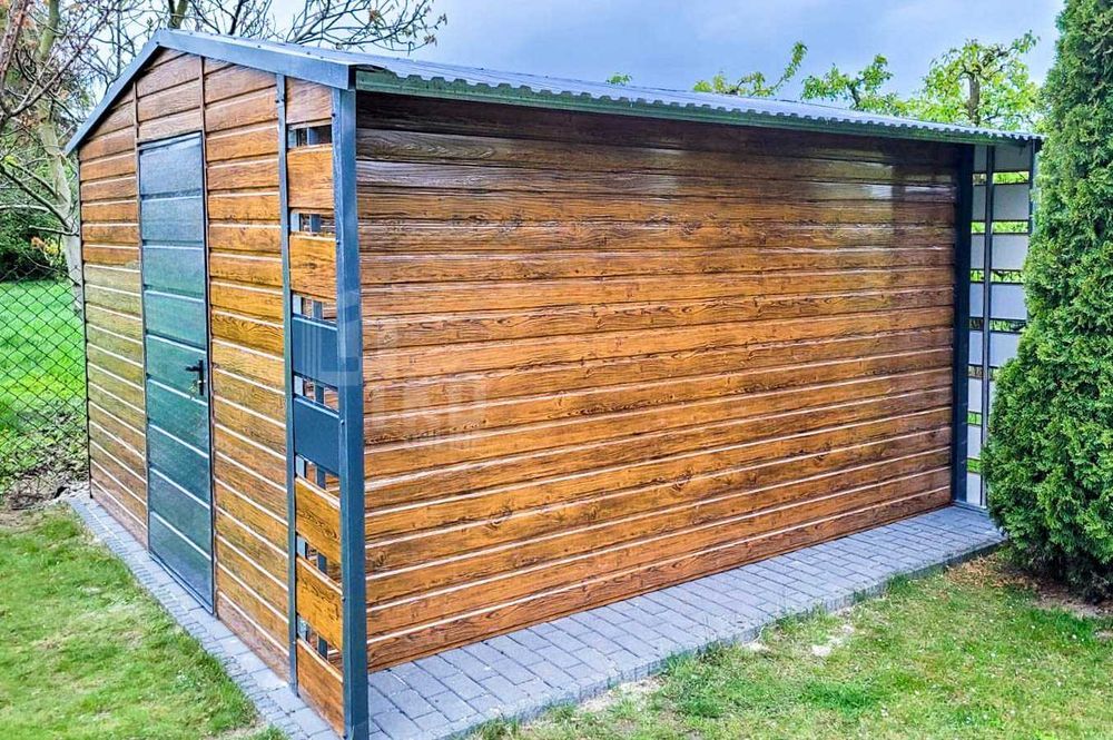 Schowek Domek Ogrodowy 2,5X2,5M + Wiata 1M Drzwi Okno Dach Spad Tkd221